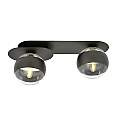 Plafoniera Minimal Teia Acciaio Nero 2 Luci E14 Ip20 LA0110-EB-PL2-NR