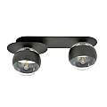 Plafoniera Minimal Teia Acciaio Nero 2 Luci E14 Ip20 LA0110-EB-PL2-NR