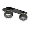 Plafoniera Minimal Teia Acciaio Nero 2 Luci E14 Ip20 LA0110-EB-PL2-NR