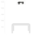 Plafoniera Minimal Teia Acciaio Nero 2 Luci E14 Ip20 LA0110-EB-PL2-NR