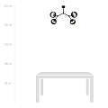 Plafoniera Minimal Iperione Acciaio Nero 4 Luci E14 Ip20 LA0111-EB-PL4-NR
