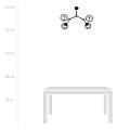 Plafoniera Minimal Iperione Acciaio Nero Grigio 4 Luci E14 Ip20 LA0111-EB-PL4-NR-GR