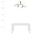 Plafoniera Minimal Iperione Acciaio Nero Bianco 6 Luci E14 Ip20 LA0111-EB-PL6-NR-BI