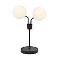 Lampada Da Tavolo Moderna Orione Acciaio Nero 2 Luci E14 Ip20 LA0112-EB-LT2-NR