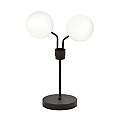 Lampada Da Tavolo Moderna Orione Acciaio Nero 2 Luci E14 Ip20 LA0112-EB-LT2-NR