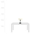 Lampada Da Tavolo Moderna Orione Acciaio Nero 2 Luci E14 Ip20 LA0112-EB-LT2-NR