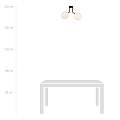 Plafoniera Moderna 2 Luci Orione In Acciaio Nero E Sfere Vetro Opale LA0112-EB-PL2-NR