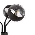 Piantana Moderno Orione Acciaio Nero Trasparente 3 Luci E14 Ip20 LA0112-EB-PT3-NR-TR