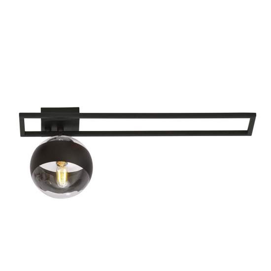 Plafoniera Moderna Andromeda Acciaio Nero 1 Luce E14 Ip20 LA0114-EB-PL1-NR-TR3