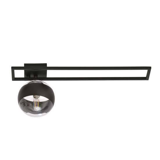 Plafoniera Moderna Andromeda Acciaio Nero 1 Luce E14 Ip20 LA0114-EB-PL1-NR-TR3