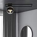 Plafoniera Moderna Andromeda Acciaio Nero 1 Luce E14 Ip20 LA0114-EB-PL1-NR-TR3