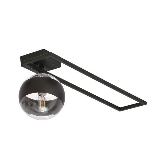 Plafoniera Moderna Andromeda Acciaio Nero 1 Luce E14 Ip20 LA0114-EB-PL1-NR-TR3