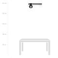 Plafoniera Moderna Andromeda Acciaio Nero 1 Luce E14 Ip20 LA0114-EB-PL1-NR-TR3