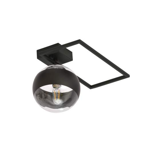 Plafoniera Moderna Andromeda Acciaio Nero 1 Luce E14 LA0114-EB-PL1-NR-TR4