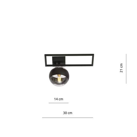 Plafoniera Moderna Andromeda Acciaio Nero 1 Luce E14 LA0114-EB-PL1-NR-TR4
