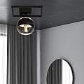 Plafoniera Moderna Andromeda Acciaio Nero Luce E14 Ip20 LA0114-EB-PL1-NR-TR5