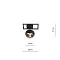 Plafoniera Moderna Andromeda Acciaio Nero Luce E14 Ip20 LA0114-EB-PL1-NR-TR5