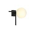 Plafoniera Moderna 1 Luce Andromeda 1130/1G In Acciaio Nero Vetro Opale LA0114-EB-PL1-NR7