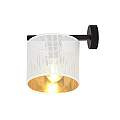 Applique Industrial 1 Luce Cigno In Acciaio Bianco E Paralume A Cilindro Oro LA0116-EB-AP1-NR-BI
