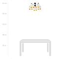 Plafoniera Industrial 5 Luci Cigno In Acciaio Bianco E Paralumi A Cilindro Oro LA0116-EB-PL5-NR-BI