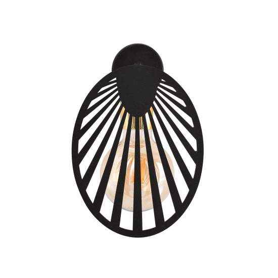 Applique Contemporanea 1 Luce Lira In Acciaio Nero E Oro LA0117-EB-AP1-NR