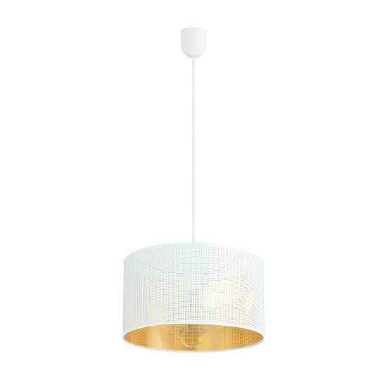 Sospensione Minimal 1 Luce Drago In Acciaio Bianco E Oro LA0118-EB-1-NR-BI