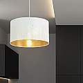 Sospensione Minimal 1 Luce Drago In Acciaio Bianco E Oro LA0118-EB-1-NR-BI