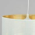 Sospensione Minimal 1 Luce Drago In Acciaio Bianco E Oro LA0118-EB-1-NR-BI