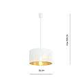 Sospensione Minimal 1 Luce Drago In Acciaio Bianco E Oro LA0118-EB-1-NR-BI