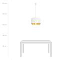 Sospensione Minimal 1 Luce Drago In Acciaio Bianco E Oro LA0118-EB-1-NR-BI