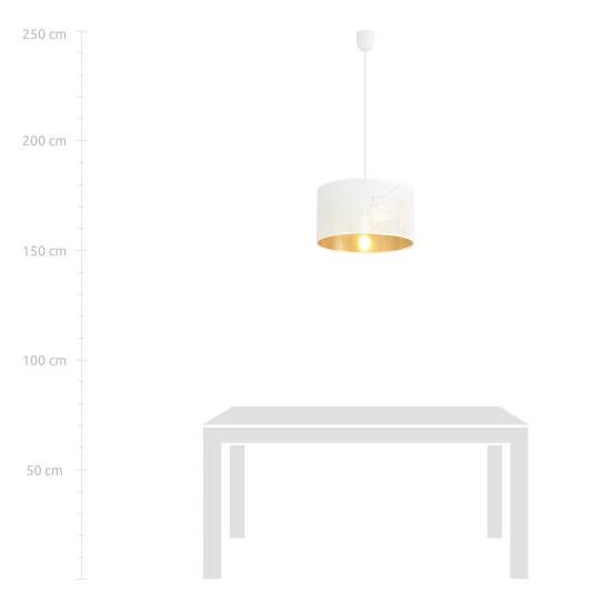 Sospensione Minimal 1 Luce Drago In Acciaio Bianco E Oro LA0118-EB-1-NR-BI