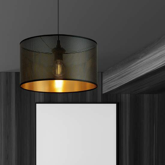 Sospensione Minimal 1 Luce Drago In Acciaio Nero E Oro LA0118-EB-1-NR-OT