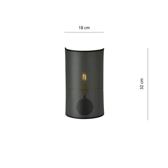 Applique Minimal 1 Luce Drago In Acciaio Nero E Oro LA0118-EB-AP1-NR-OR
