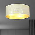 Plafoniera Minimal 3 Luci Drago In Acciaio Bianco E Oro LA0118-EB-PL3-NR-BI