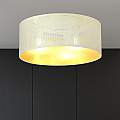 Plafoniera Minimal 3 Luci Drago In Acciaio Bianco E Oro LA0118-EB-PL3-NR-BI