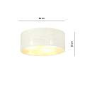 Plafoniera Minimal 3 Luci Drago In Acciaio Bianco E Oro LA0118-EB-PL3-NR-BI