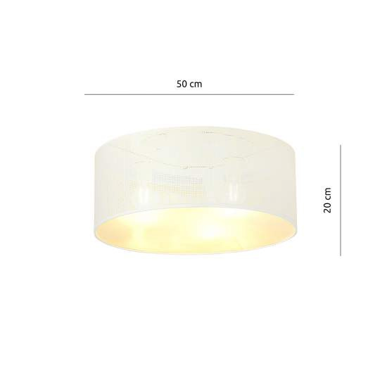 Plafoniera Minimal 3 Luci Drago In Acciaio Bianco E Oro LA0118-EB-PL3-NR-BI