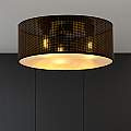 Plafoniera Minimal 3 Luci Drago In Acciaio Nero E Oro LA0118-EB-PL3-NR-OR