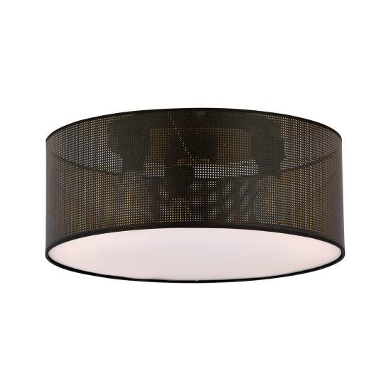 Plafoniera Minimal 3 Luci Drago In Acciaio Nero E Oro LA0118-EB-PL3-NR-OR