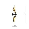 Applique 2 Luci Eridano A Braccio In Acciao Nero E Rattan LA0120-EB-AP2-NR-MA