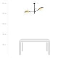 Lampadario 2 Luci Eridano In Acciao Nero E Rattan Con Bracci Mobili LA0120-EB-PL2-NR-MA