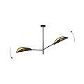 Lampadario 2 Luci Eridano In Acciao Nero E Oro Con Bracci Mobili LA0120-EB-PL2-NR-OR
