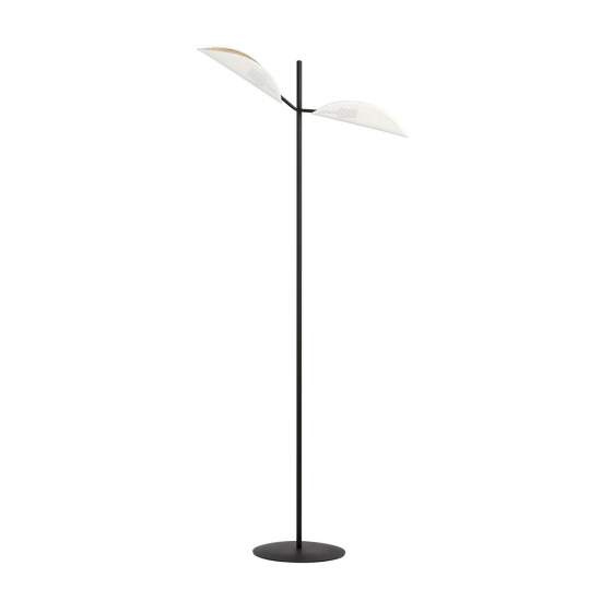 Piantana Moderno Eridano Acciaio Nero 2 Luci E14 Ip20 LA0120-EB-PT2-NR