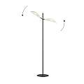 Piantana Moderno Eridano Acciaio Nero 2 Luci E14 Ip20 LA0120-EB-PT2-NR