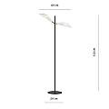 Piantana Moderno Eridano Acciaio Nero 2 Luci E14 Ip20 LA0120-EB-PT2-NR