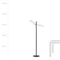 Piantana Moderno Eridano Acciaio Nero 2 Luci E14 Ip20 LA0120-EB-PT2-NR