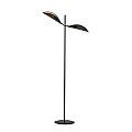 Piantana Moderno Eridano Acciaio Nero Oro 2 Luci E14 Ip20 LA0120-EB-PT2-NR-OR