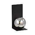 Applique Minimal 1 Luce Indiretta Agni Con Base In Acciaio Nero E Vetro Fumè LA0122-EB-AP1-NR-GR