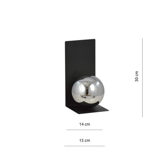 Applique Minimal 1 Luce Indiretta Agni Con Base In Acciaio Nero E Vetro Fumè LA0122-EB-AP1-NR-GR