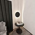 Applique Minimal Tonda 1 Luce Indiretta Agni In Acciaio Nero LA0122-EB-AP1-NR2